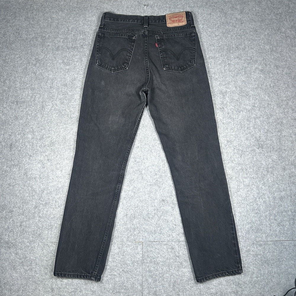 Vintage Levi's 516 denim jeans men's size 31x32(30x31) Black washed slim fit 90s